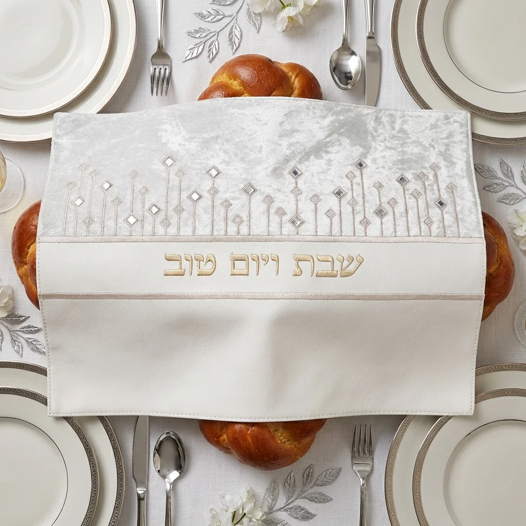 כיסוי חלה מהודר לבר מצווה דמוי עור 45×37 ס״מ