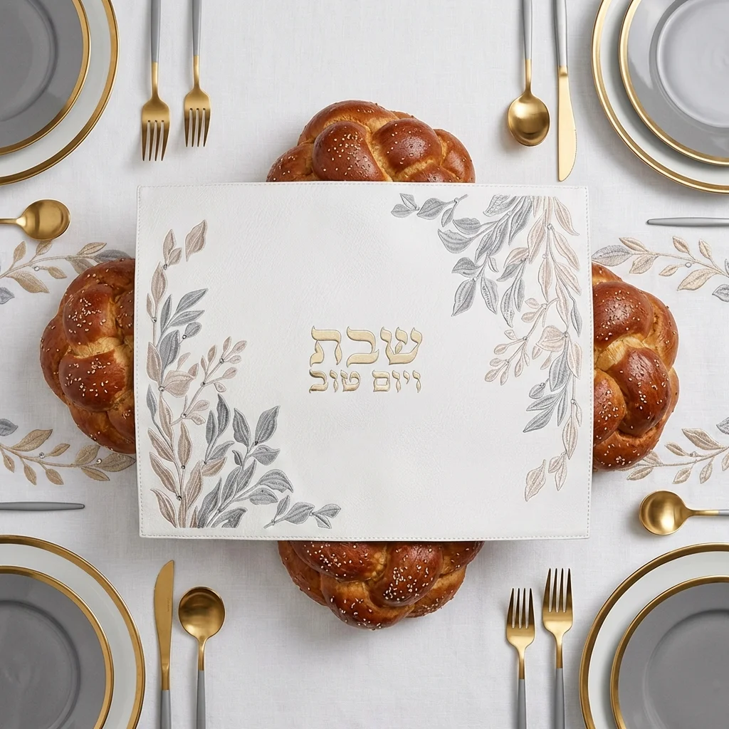 כיסוי חלה מהודר לבר מצווה דמוי עור 45×37 ס״מ