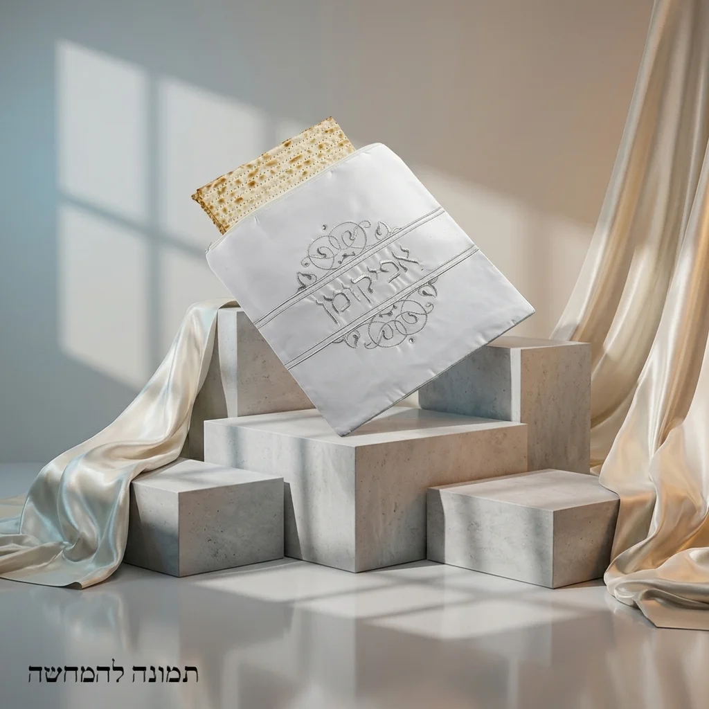 כיסוי אפיקומן סטן "עיטורים" 26×26 ס״מ