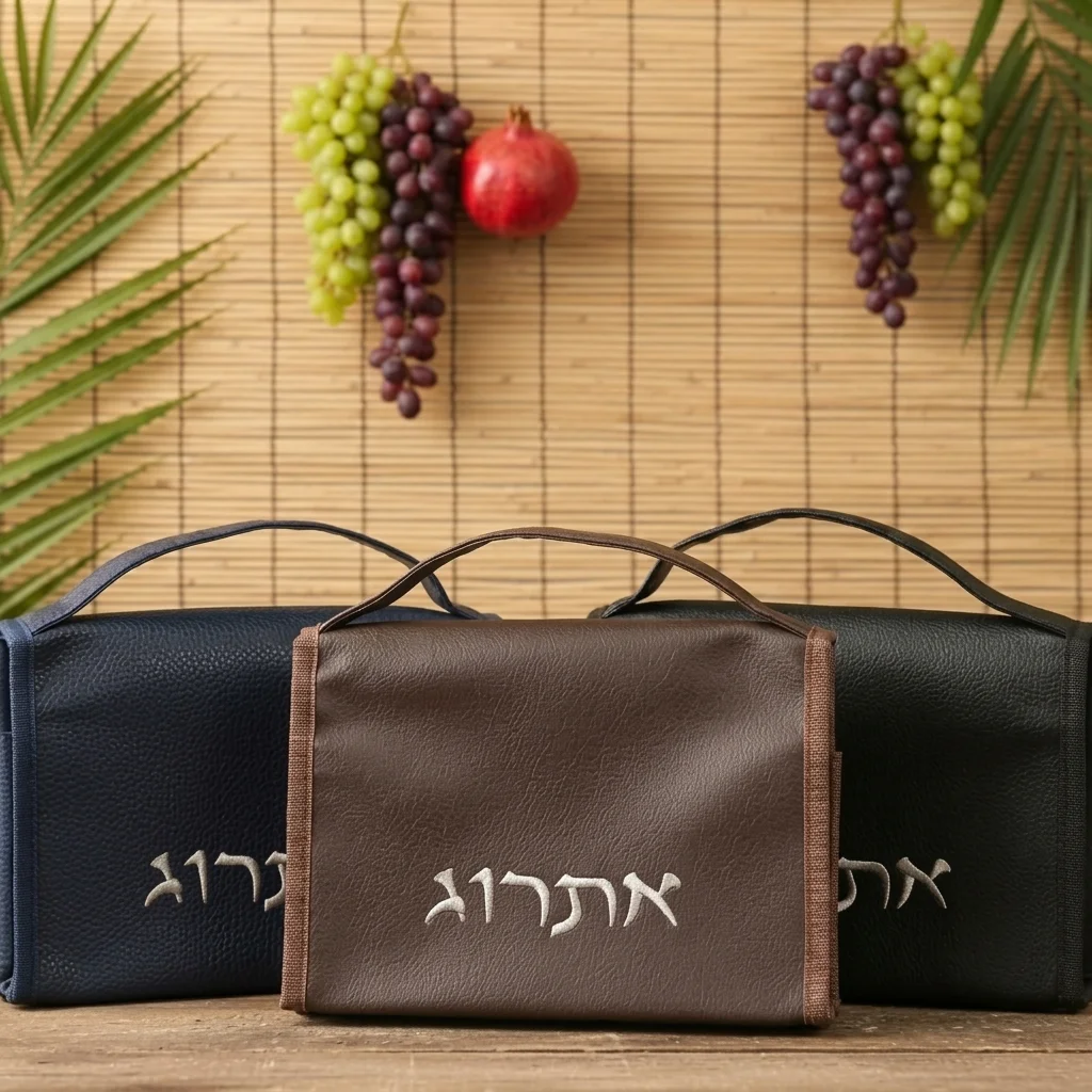 נרתיק מהודר לאתרוג דמוי עור חום