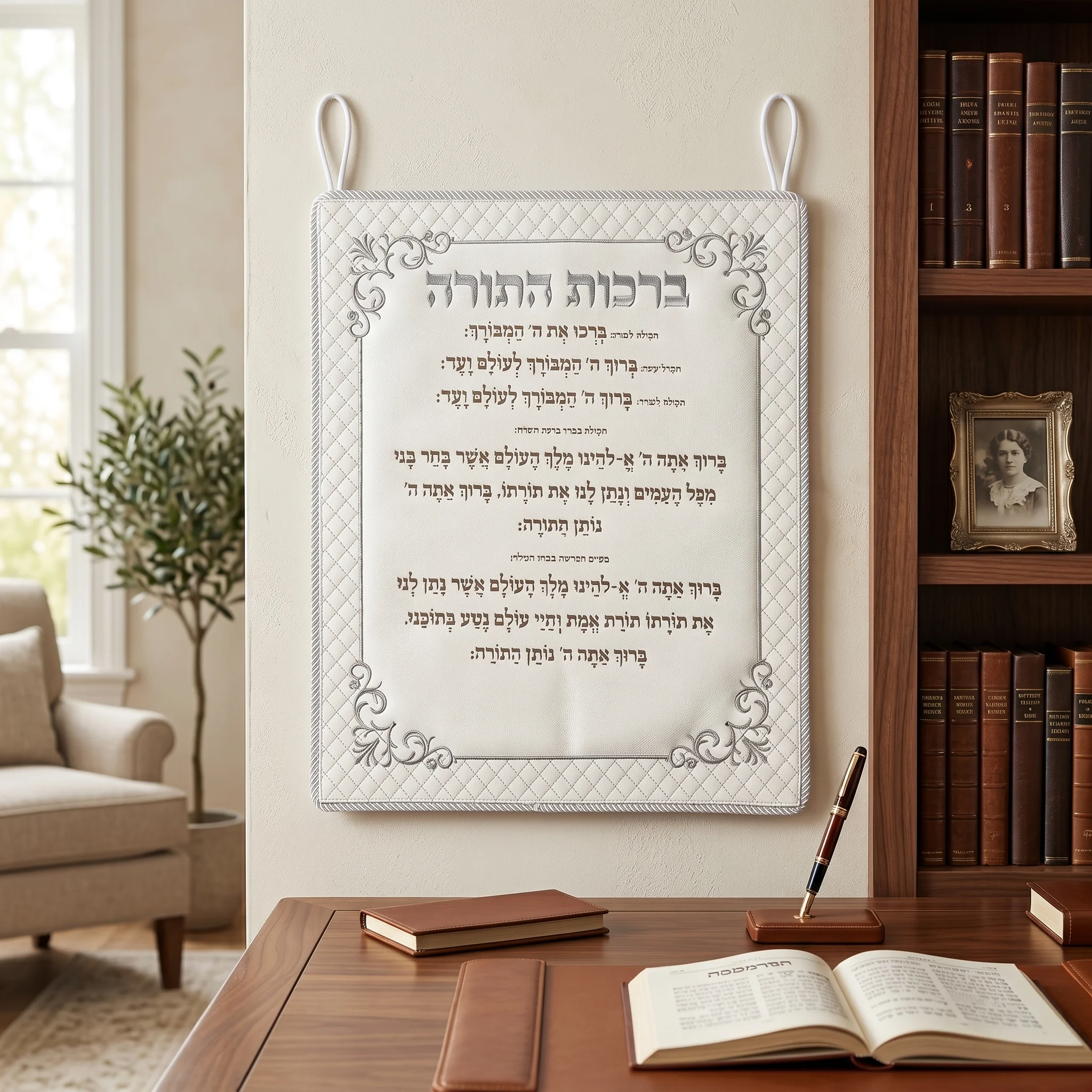 ברכת עליה לתורה דמוי עור 44×54 ס״מ