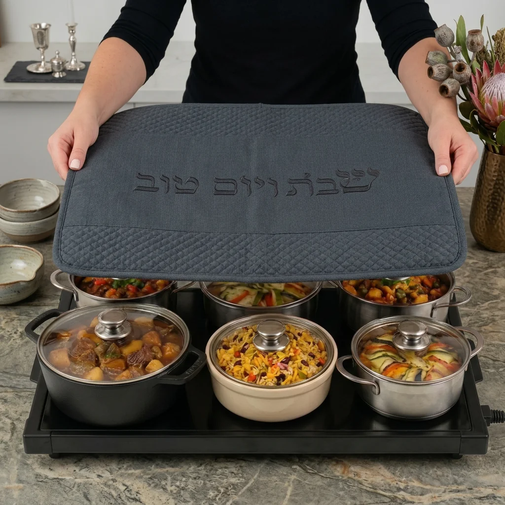 כיסוי פלטה מהודר דמוי עור 70×80 ס״מ