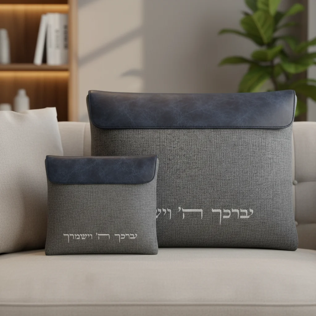 סט טלית תפילין בד פשתן 36×29 ס״מ