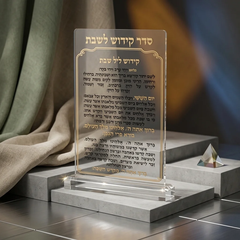 סדר קידוש מאקריל לשבת אשכנזי