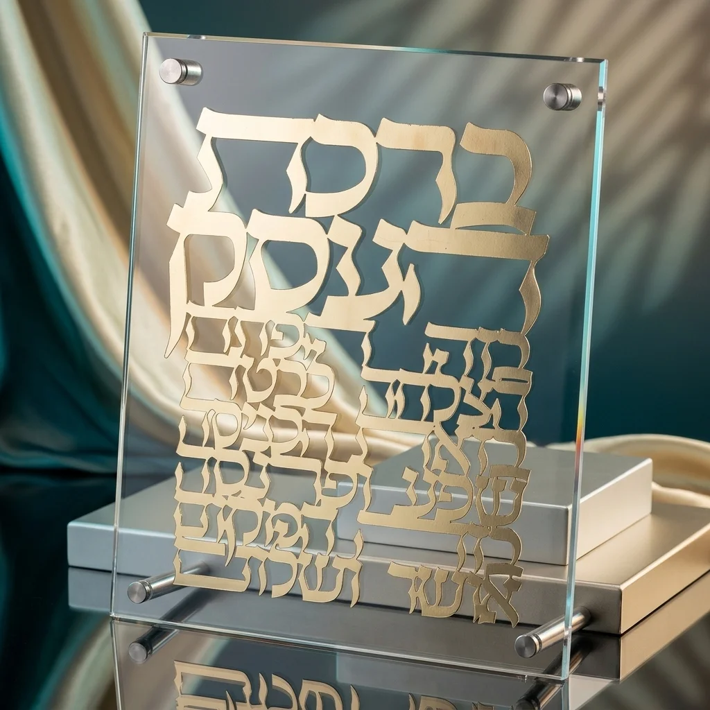 מסגרת אקריליק מהודרת עם פלקטה 23×24 ס״מ