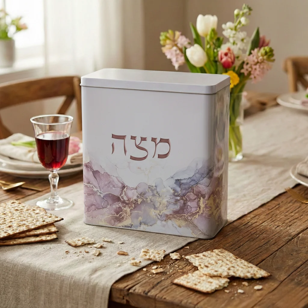Tin Matzah Box 20.5*19 cm
