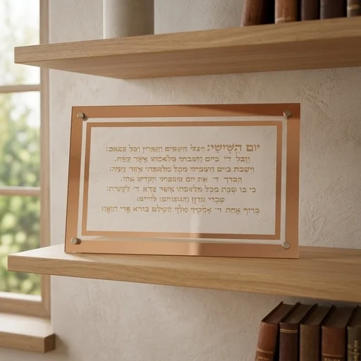 מגש זכוכית מהודר לחלה "קידוש" 45×30 ס״מ