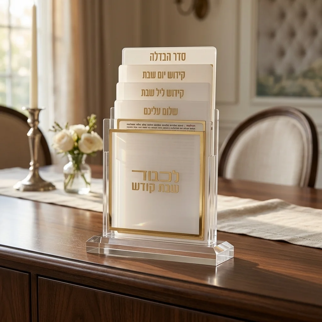 סטנד ברכונים לכבוד שבת קודש מדורג זהב ע.מ