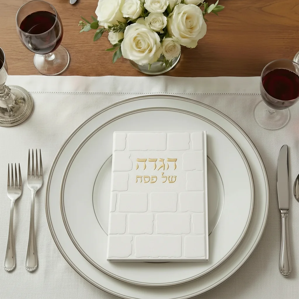 הגדה מהודרת דמוי עור 30 ס״מ