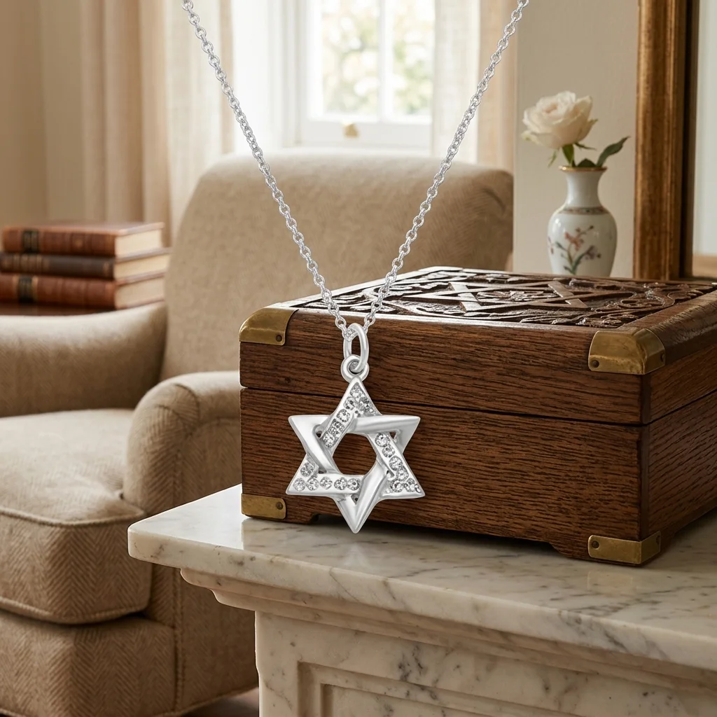 שרשרת כסף טהור 925 "מגן דוד"