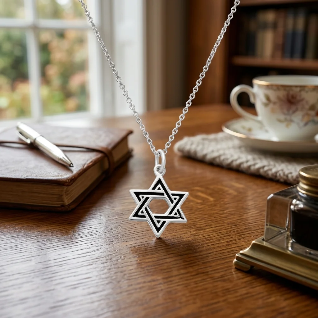 שרשרת כסף טהור 925 "מגן דוד"