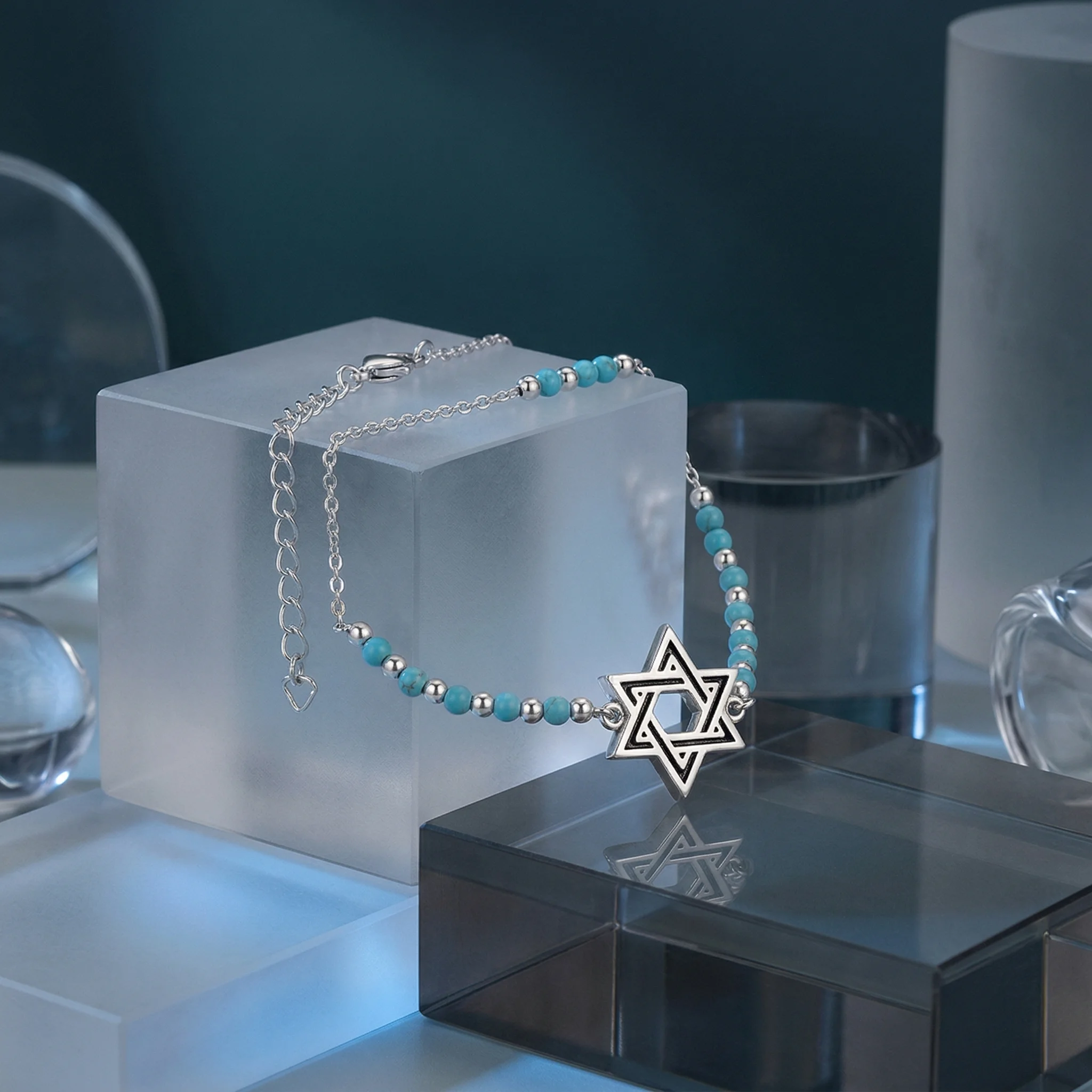 Bracelet 925 Silver Plated - "Magen David"