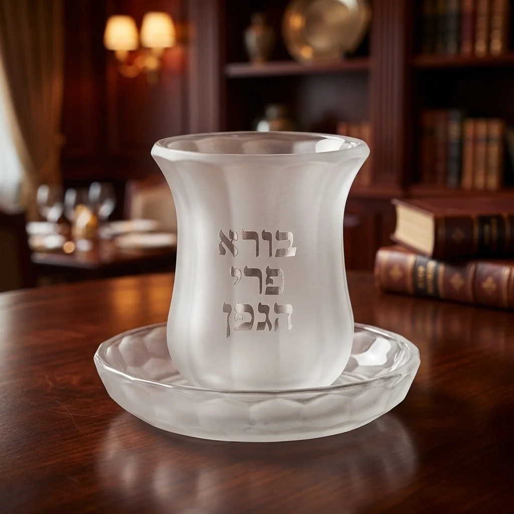 גביע קריסטל מהודר ללא רגל 9 ס״מ תכולה 100 מ"ל
