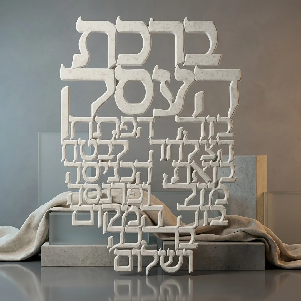 ברכה לתלייה מפולימר "ברכת העסק" 20×12 ס״מ