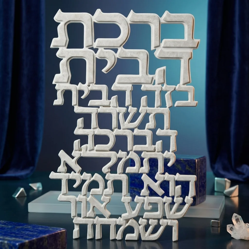 אותיות ברכת הבית מפולימר 20×30 ס״מ