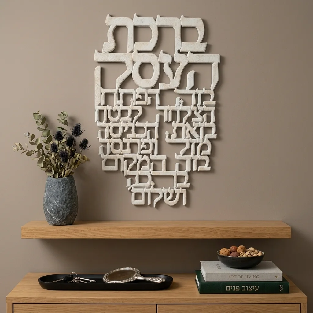 אותיות ברכת העסק מפולימר 20×30 ס״מ