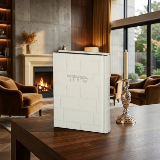 סידור "כתר התפילה" כריכה מהודרת דמוי עור 17.5×12 ס״מ