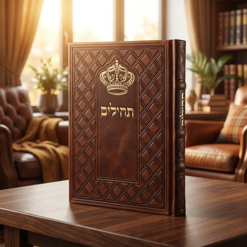 תהילים "כתר התפילה" כריכה מהודרת דמוי עור 17.5×12 ס״מ