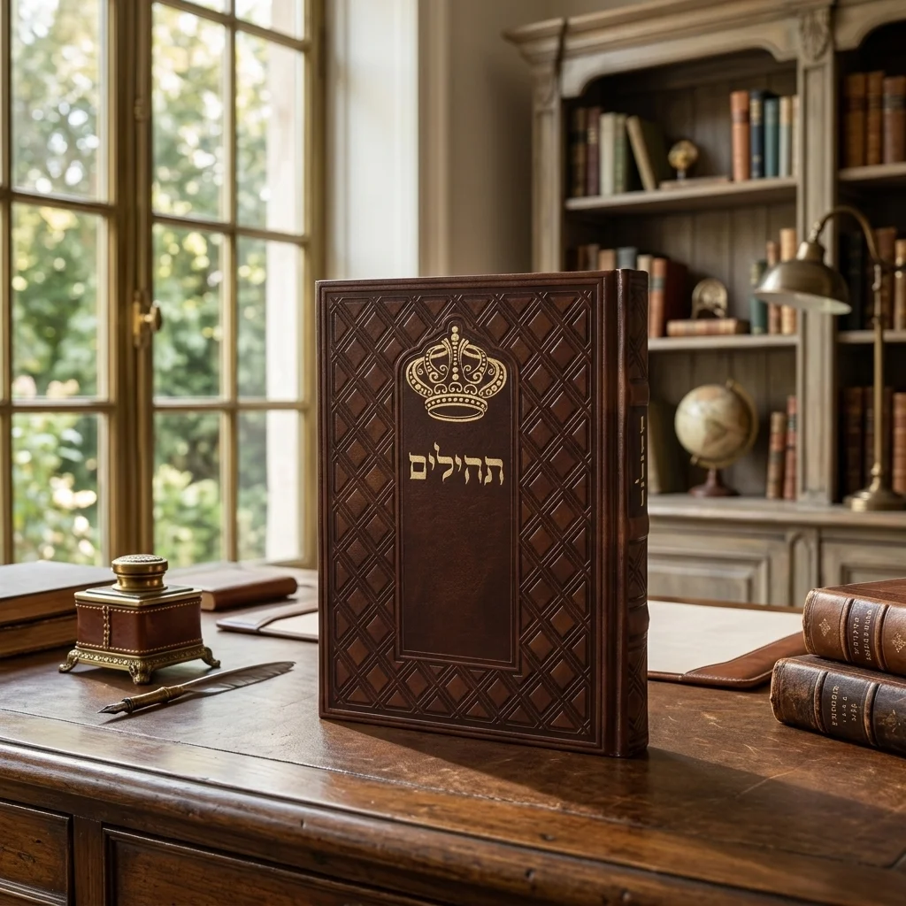 תהילים "כתר התפילה" כריכה מהודרת דמוי עור 17.5×12 ס״מ