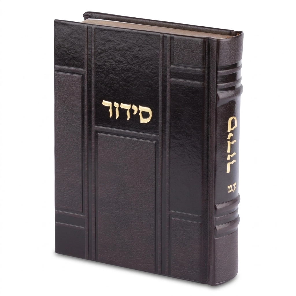 סידור "כתר התפילה" כריכה מהודרת דמוי עור 17.5×12 ס״מ