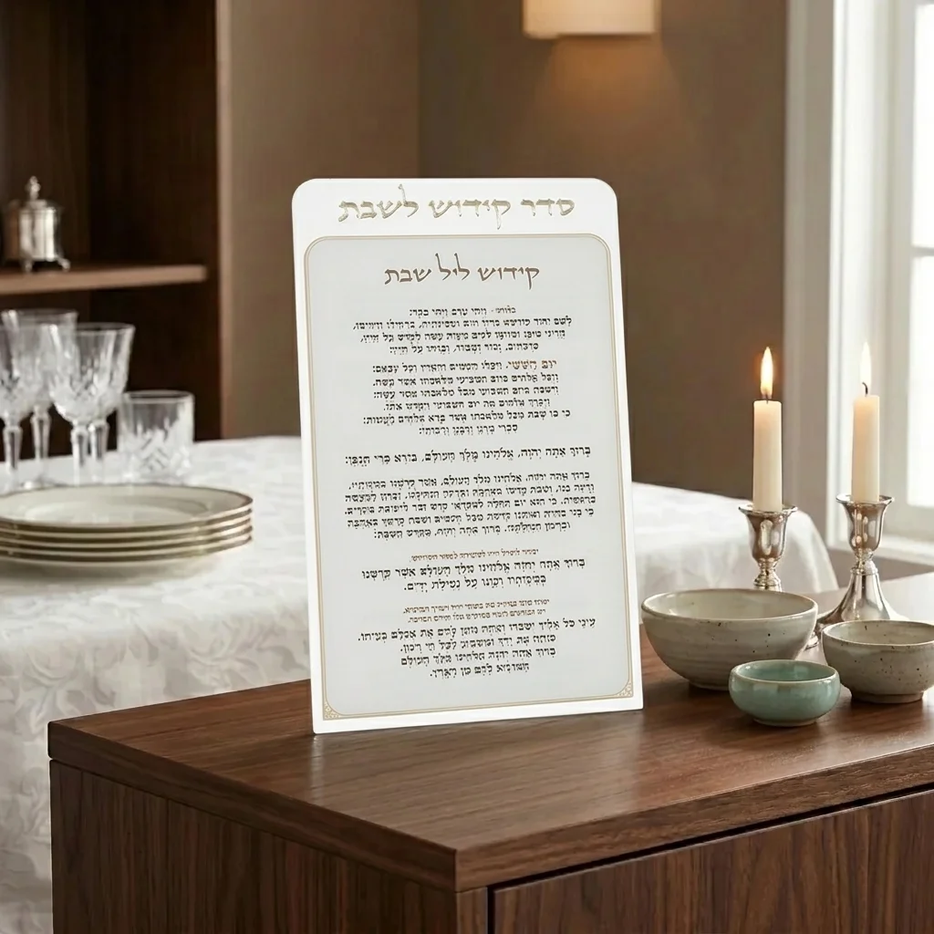 Lucite Kiddush Bencher 25x15 cm - Ashkenaz