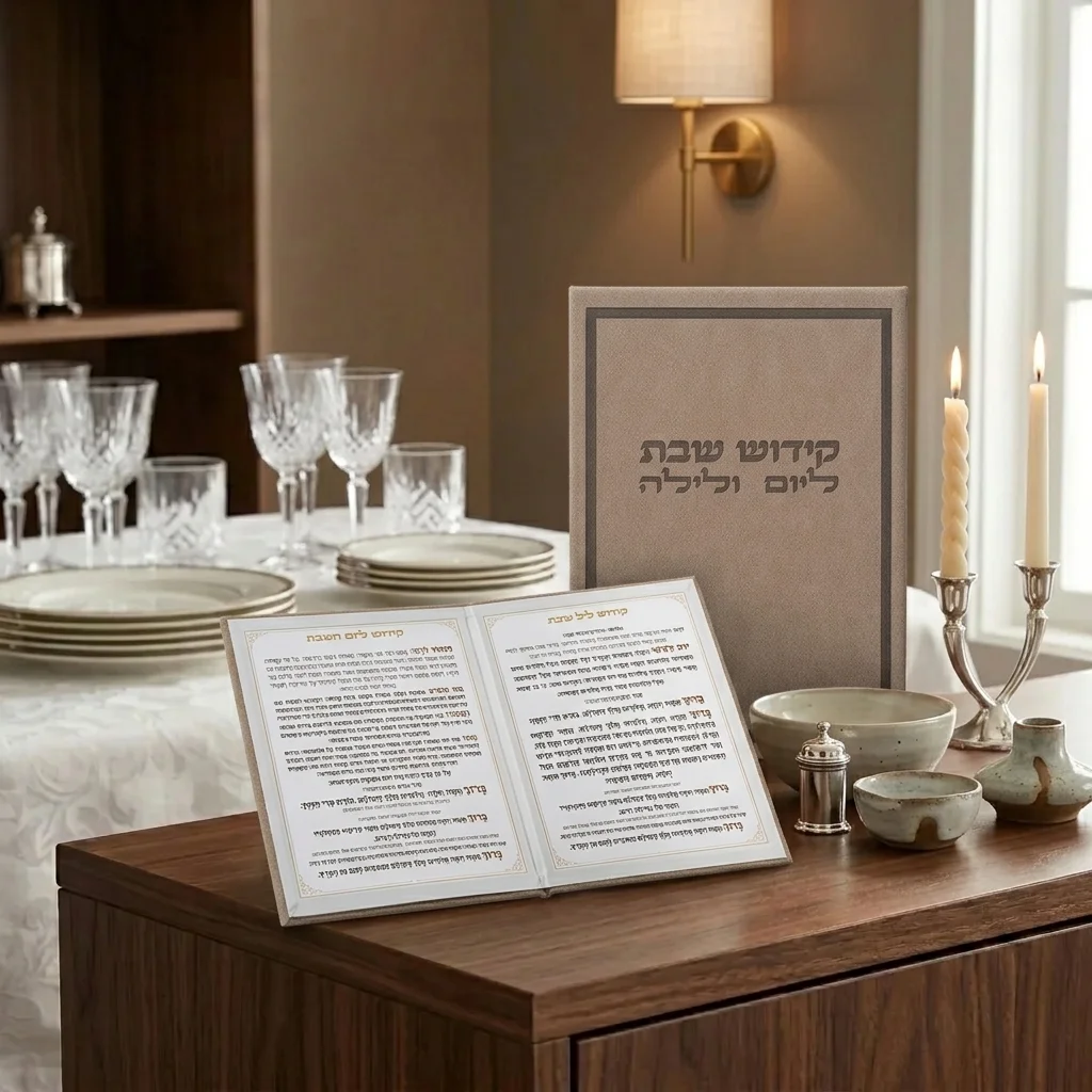 PU Leathere Seder for Shabat Ashkenazi 17*24 cm