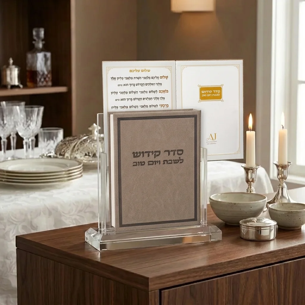 ברכון מהודר דמוי עור - ספר הקידוש נוסח אשכנזי 12×17.5 ס״מ