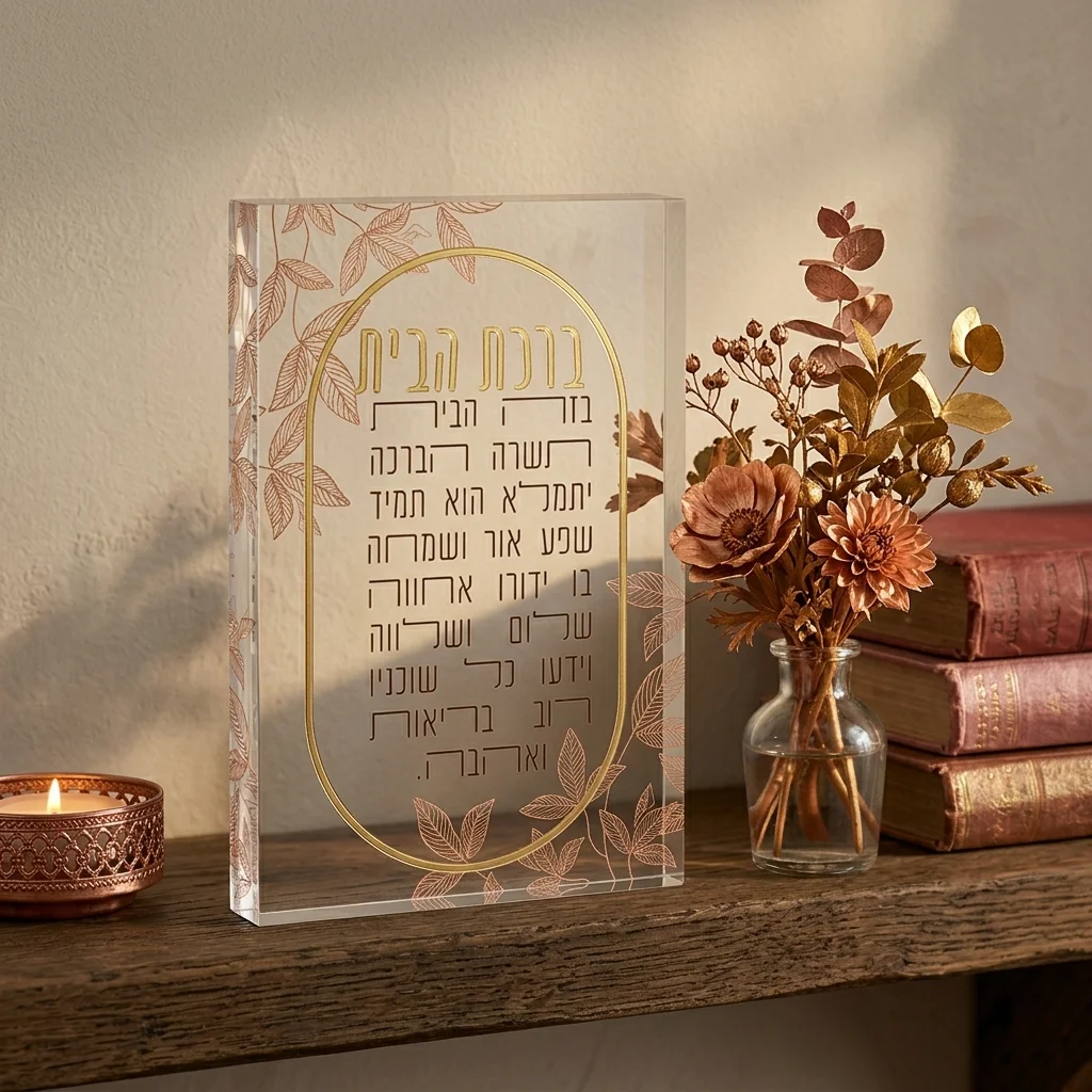 ברכת הבית אקריליק בלוק 26×16 ס״מ
