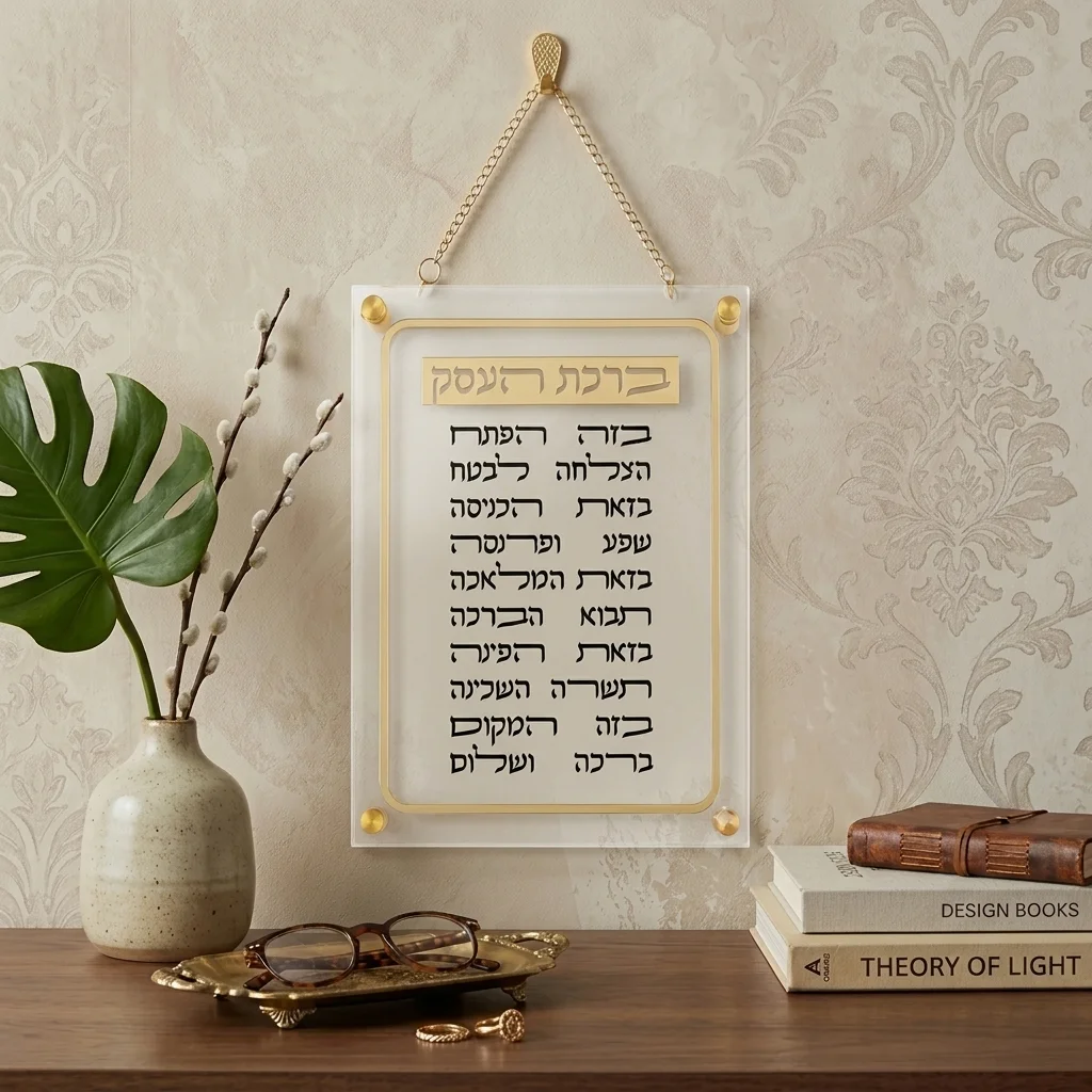 ברכת העסק אקריליק 29×35 ס״מ