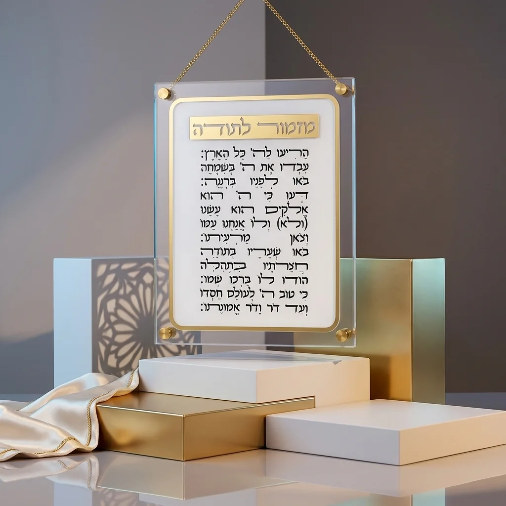 מזמור לתודה אקריליק 29×35 ס״מ