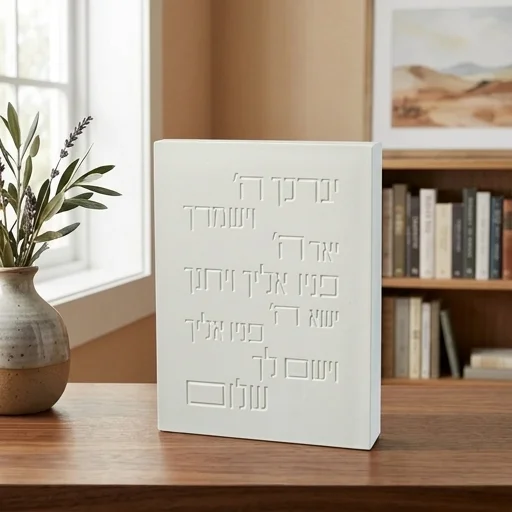 יברכך בלוק פולימר בטון 22×16 ס״מ לבן