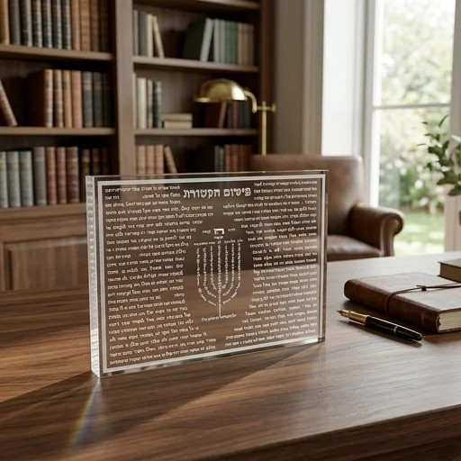 "פיטום הקטורת" בלוק אקריליק מסגרת כסף