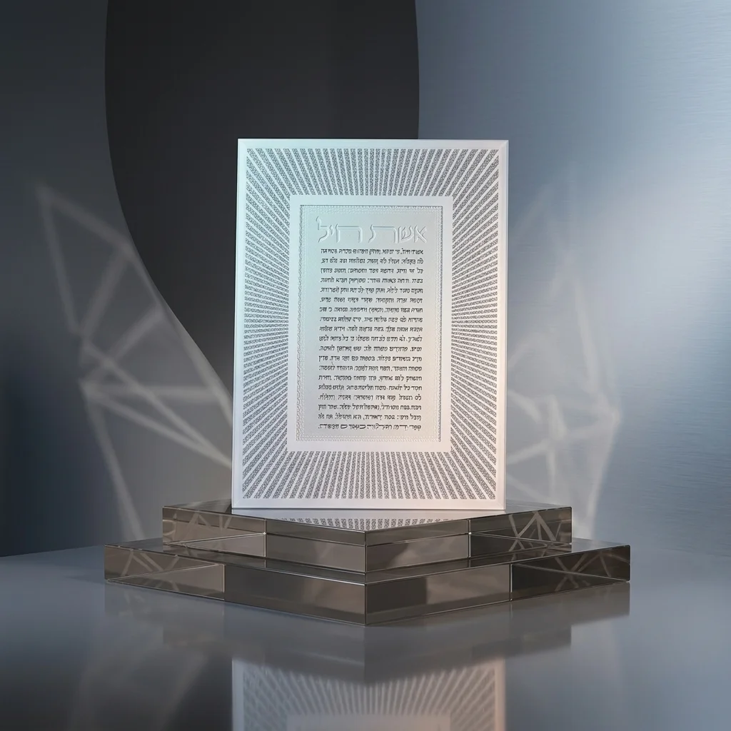 Glass Miror Glitter 22x17 cm- "Lines"- Eshet Chail