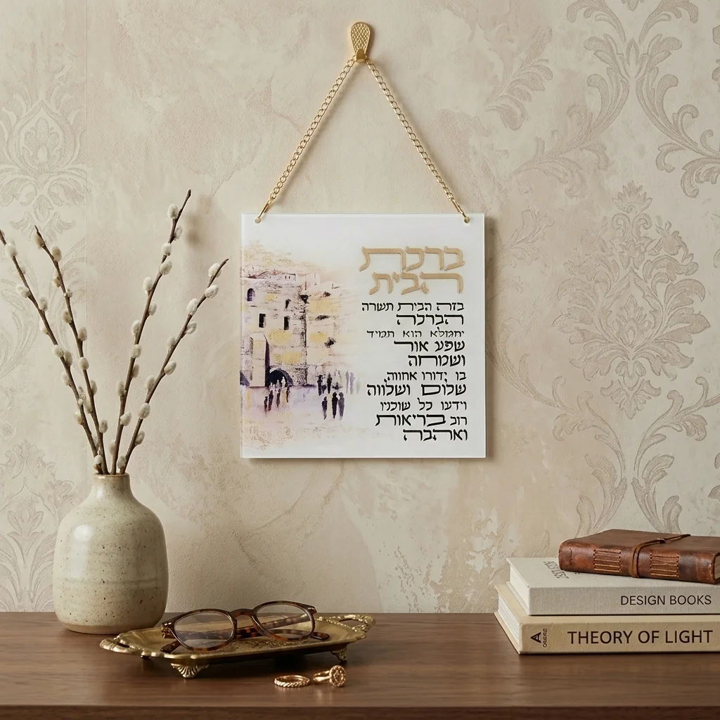ברכת הבית אקריליק ירושלים 21×21 ס״מ