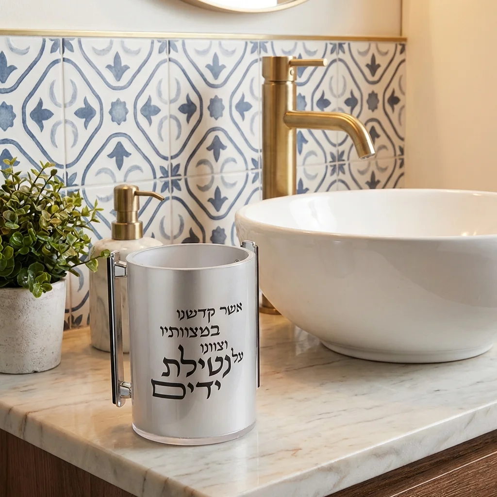 נטלה אקריליק מהודרת שקופה עם אותיות בולטות 13 ס״מ