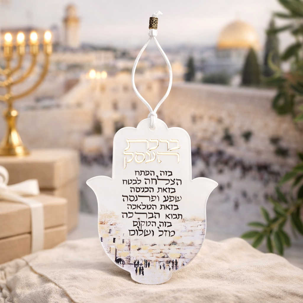 חמסה אקריליק - ברכת העסק מהודרת 18.5 ס״מ