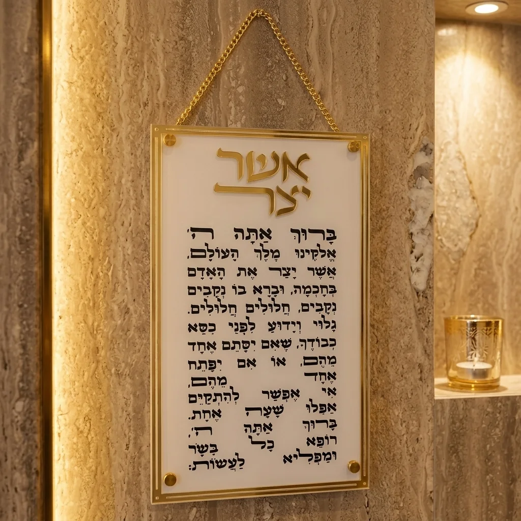 Acrilic Blessing - Gold, White