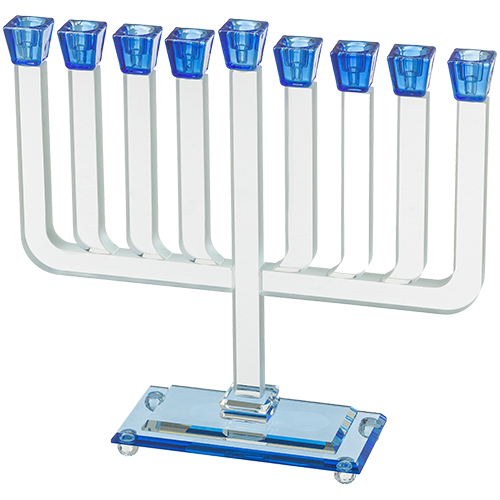 חנוכייה קריסטל מהודרת 33×35 ס״מ