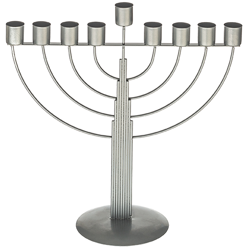 חנוכיית חוטים חצי עגול לשמן - מוכספת 30 ס״מ