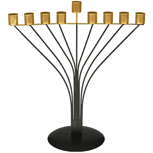 חנוכיית חוטים חבד לשמן - שחור 33×50 ס״מ