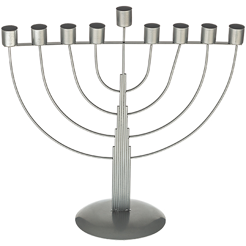 חנוכיית חוטים חצי עגול לשמן - מוכספת 33×41 ס״מ
