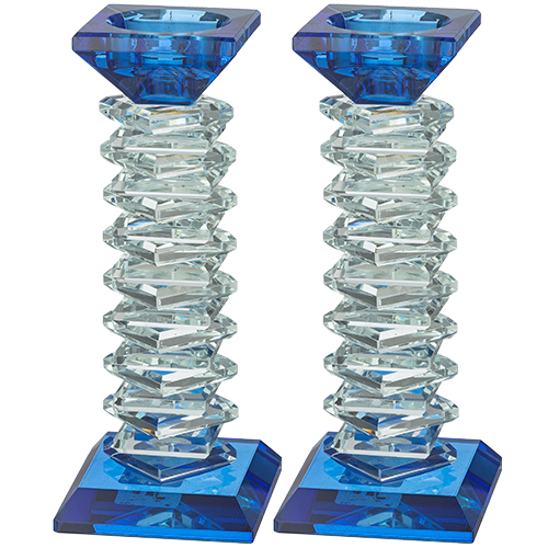 זוג פמוטי קריסטל מהודרים 17.5 ס״מ