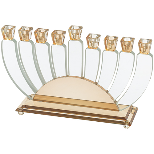 חנוכייה קריסטל מהודרת 24×38 ס״מ