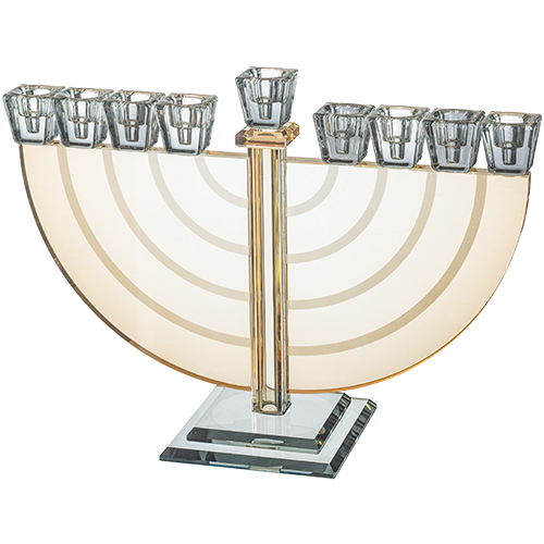 חנוכייה קריסטל מהודרת 22×30 ס״מ