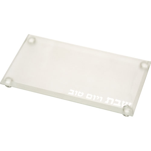 מגש קריסטל מהודר לפמוטים 23×13 ס״מ