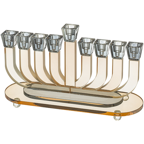 חנוכייה קריסטל מהודרת 18×30 ס״מ