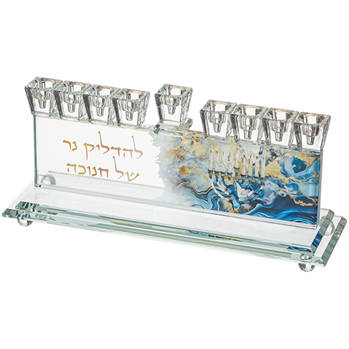 חנוכייה קריסטל מהודרת 7×28 ס״מ
