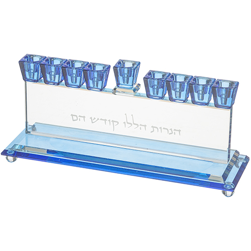 חנוכייה קריסטל מהודרת 7×28 ס״מ