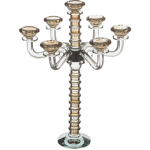 Crystal 7 Branch Candlesticks 42 cm - Gold