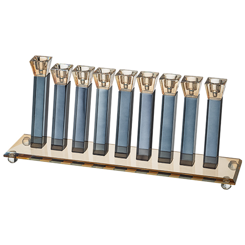 חנוכייה קריסטל מהודרת 16×39 ס״מ